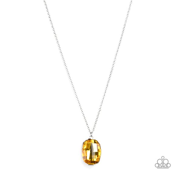 Imperfect Iridescence - Yellow Necklace - Picture 2 of 3